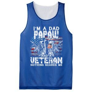 Im A Dad Papaw Veteran Nothing Scares Me Proud Gift Mesh Reversible Basketball Jersey Tank