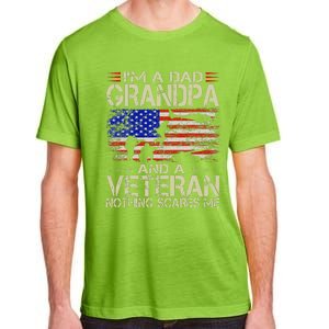 Im A Dad Grandpa And Veteran Fathers Day Papa Grandpa Gifts Adult ChromaSoft Performance T-Shirt