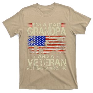 Im A Dad Grandpa And Veteran Fathers Day Papa Grandpa Gifts T-Shirt