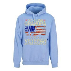 Im A Dad Grandpa And Veteran Fathers Day Papa Grandpa Gifts Unisex Surf Hoodie