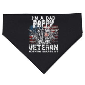 Im A Dad Pappy Veteran Nothing Scares Me Proud Funny Gift USA-Made Doggie Bandana