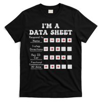 I'm A Data Sheet Aba Behavior Analyst Halloween Costume T-Shirt