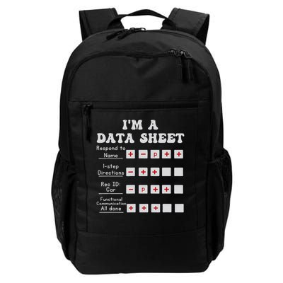 I'm A Data Sheet Aba Behavior Analyst Halloween Costume Daily Commute Backpack
