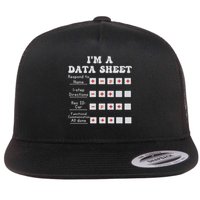 I'm A Data Sheet Aba Behavior Analyst Halloween Costume Flat Bill Trucker Hat