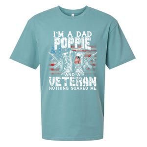 Im A Dad Poppie Veteran Nothing Scares Me Proud Great Gift Sueded Cloud Jersey T-Shirt