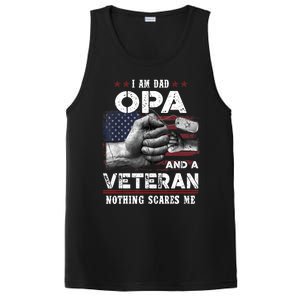 I'm A Dad OPA Veteran Nothing Scares Me Fathers Day PosiCharge Competitor Tank