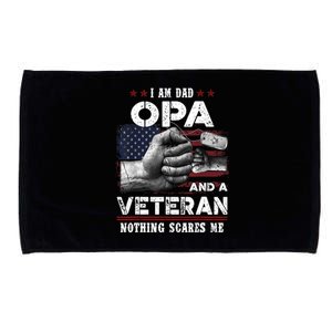 I'm A Dad OPA Veteran Nothing Scares Me Fathers Day Microfiber Hand Towel