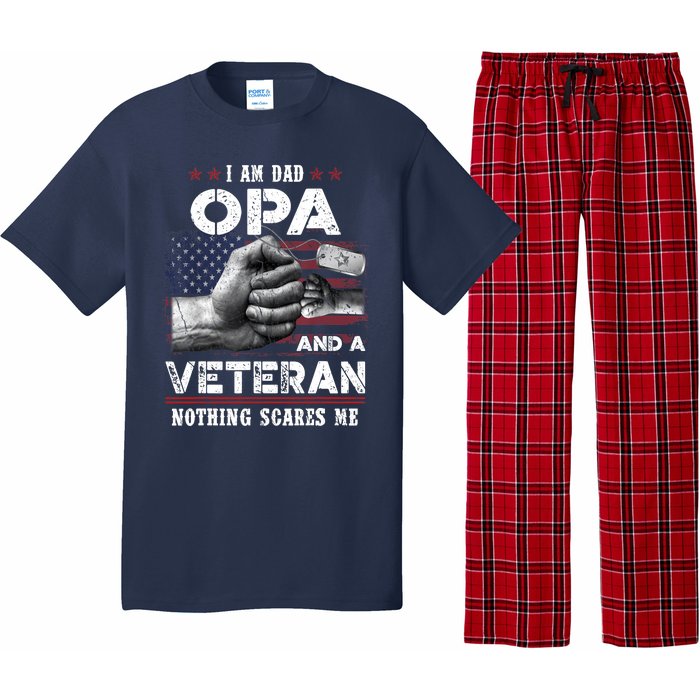 I'm A Dad OPA Veteran Nothing Scares Me Fathers Day Pajama Set