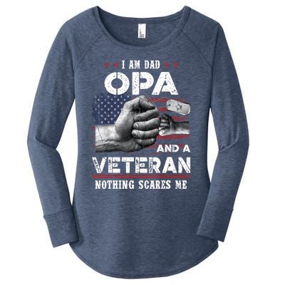 I'm A Dad OPA Veteran Nothing Scares Me Fathers Day Women's Perfect Tri Tunic Long Sleeve Shirt