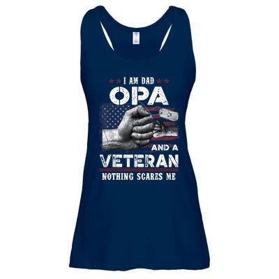 I'm A Dad OPA Veteran Nothing Scares Me Fathers Day Ladies Essential Flowy Tank