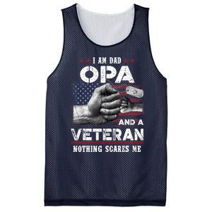 I'm A Dad OPA Veteran Nothing Scares Me Fathers Day Mesh Reversible Basketball Jersey Tank