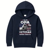 I'm A Dad OPA Veteran Nothing Scares Me Fathers Day Kids Hoodie