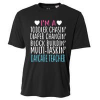 Im A Daycare Teacher Childcare Worker Gift Cooling Performance Crew T-Shirt