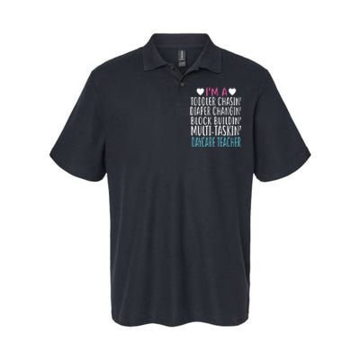 Im A Daycare Teacher Childcare Worker Gift Softstyle Adult Sport Polo