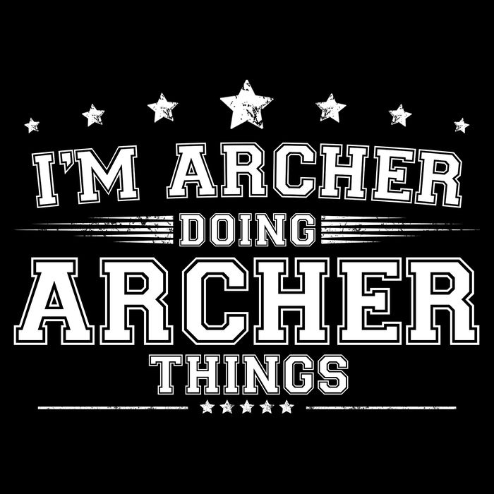 Im Archer Doing Archer Things Drawstring Bag