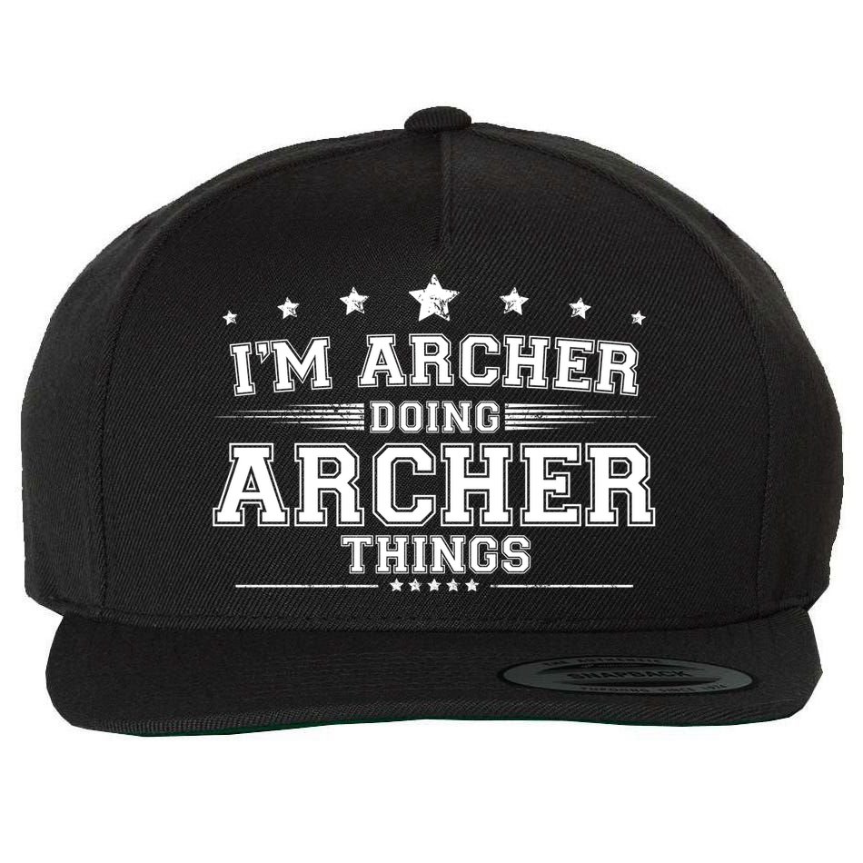 Im Archer Doing Archer Things Wool Snapback Cap
