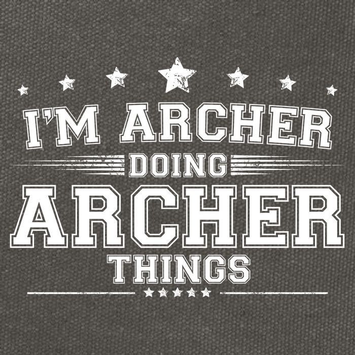 Im Archer Doing Archer Things Cotton Canvas Backpack