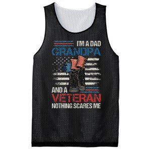 Im A Dad Grandpa And A Veteran Nothing Scares Me Mesh Reversible Basketball Jersey Tank