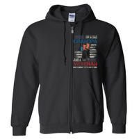 Im A Dad Grandpa And A Veteran Nothing Scares Me Full Zip Hoodie