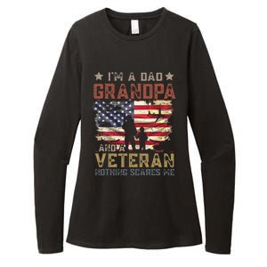 Im A Dad Grandpa And A Veteran Nothing Scares Me Womens CVC Long Sleeve Shirt