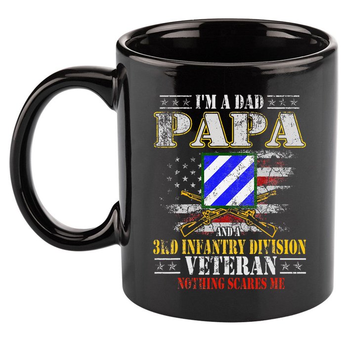 IM A Dad Papa & 3rd Infantry Division Veteran FatherS Day .Png 11oz C Handle Ceramic Mug