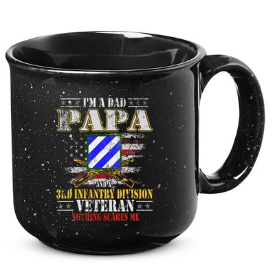 IM A Dad Papa & 3rd Infantry Division Veteran FatherS Day .Png 15oz Campfire Ceramic Mug
