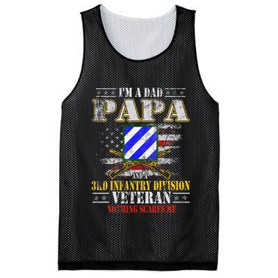 IM A Dad Papa & 3rd Infantry Division Veteran FatherS Day .Png Mesh Reversible Basketball Jersey Tank
