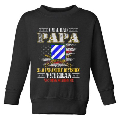 IM A Dad Papa & 3rd Infantry Division Veteran FatherS Day .Png Toddler Sweatshirt