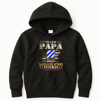 IM A Dad Papa & 3rd Infantry Division Veteran FatherS Day .Png Kids Hoodie