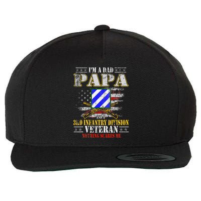 IM A Dad Papa & 3rd Infantry Division Veteran FatherS Day .Png Wool Snapback Cap
