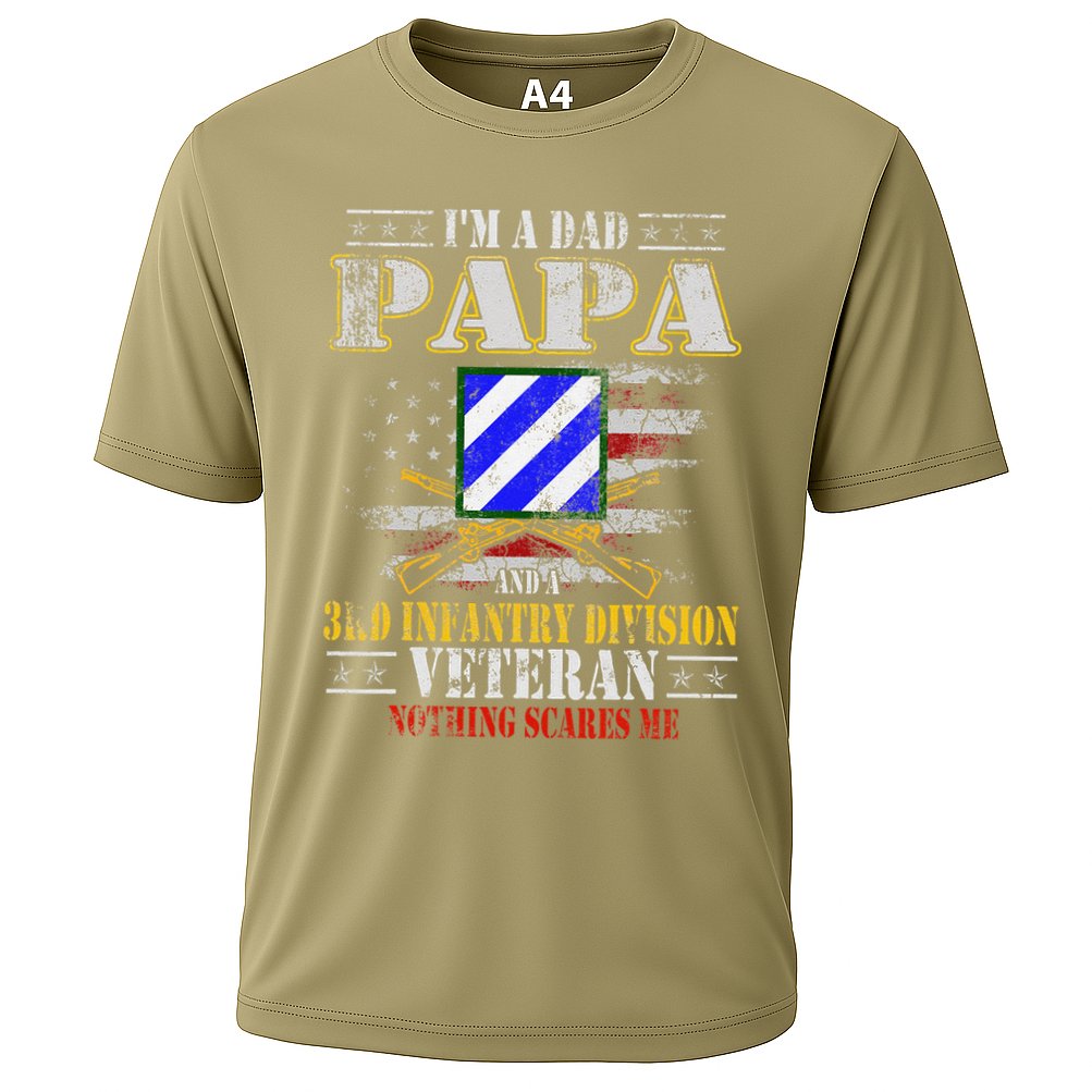 IM A Dad Papa & 3rd Infantry Division Veteran FatherS Day .Png Cooling Performance Crew T-Shirt