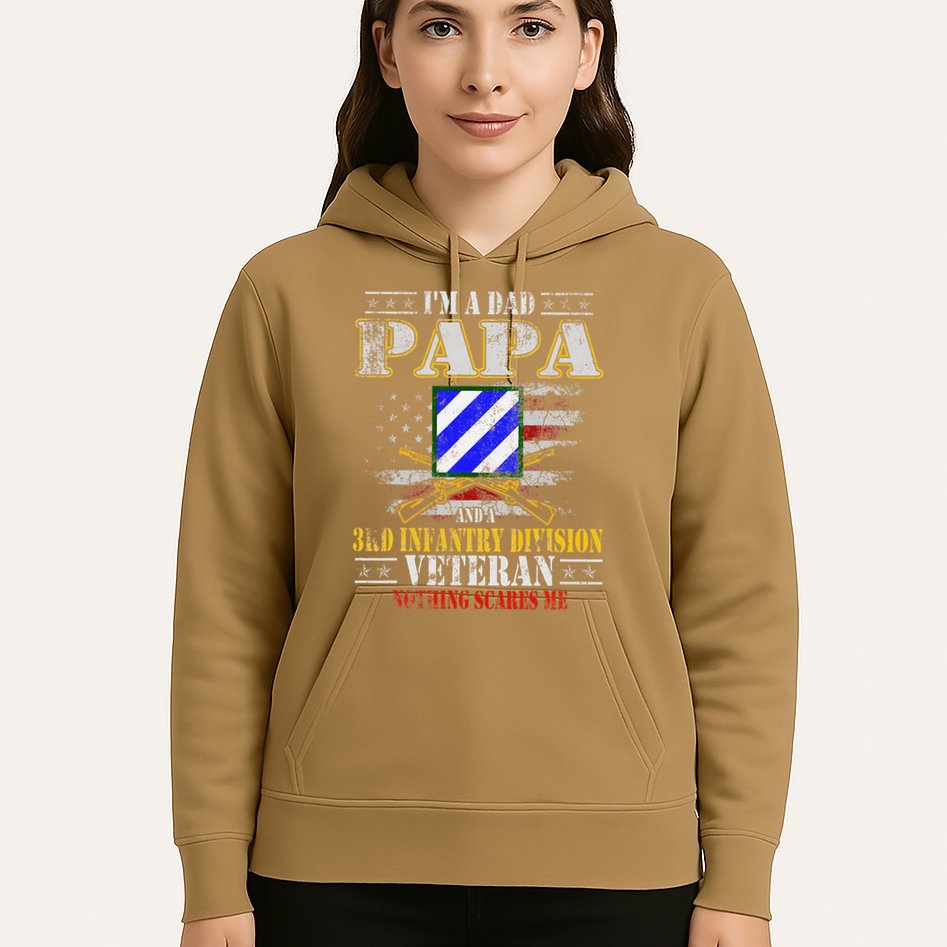 IM A Dad Papa & 3rd Infantry Division Veteran FatherS Day .Png Hoodie
