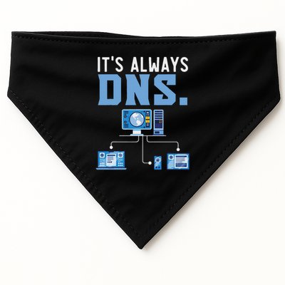 It's Always Dns Information Technology Tech Support USA-Made Doggie Bandana