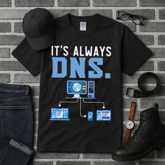 It's Always Dns Information Technology Tech Support Tall T-Shirt