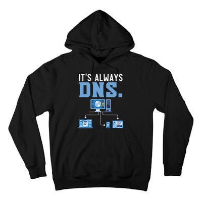 It's Always Dns Information Technology Tech Support Tall Hoodie