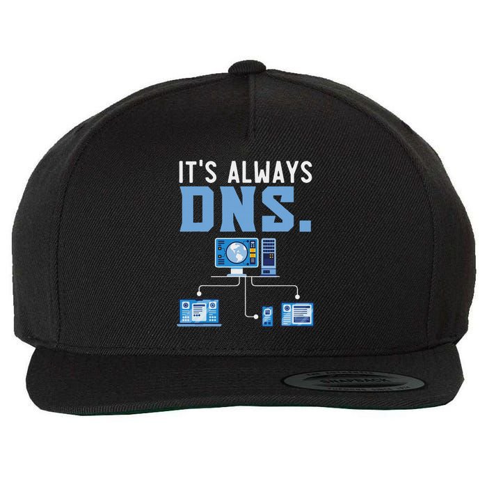 It's Always Dns Information Technology Tech Support Wool Snapback Cap