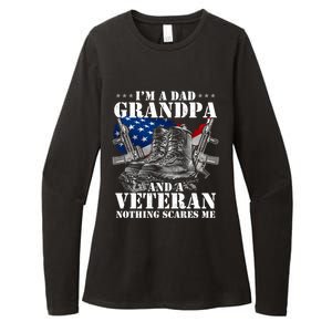 I'm A Dad Grandpa And A Veteran Nothing Scares Me Cute Gift Womens CVC Long Sleeve Shirt