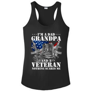 I'm A Dad Grandpa And A Veteran Nothing Scares Me Cute Gift Ladies PosiCharge Competitor Racerback Tank