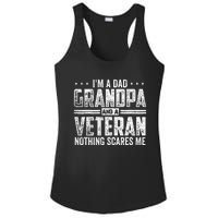 Im A Dad Grandpa And A Veteran Papa Husband Usa Flag Ladies PosiCharge Competitor Racerback Tank