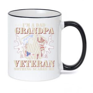 I'm A Dad Grandpa And Veteran Funny Father's Day Funny Gift 11oz Black Color Changing Mug