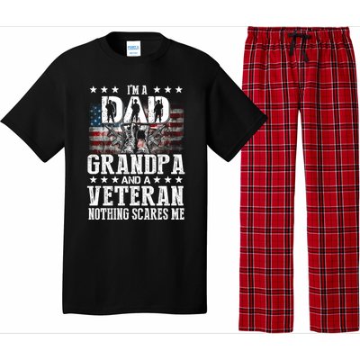 I'm A Dad Grandpa Veteran Funny Grandpa Father's Day Cool Gift Pajama Set