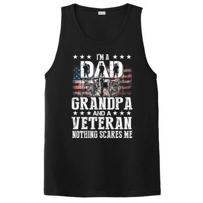 I'm A Dad Grandpa Veteran Funny Grandpa Father's Day Cool Gift PosiCharge Competitor Tank