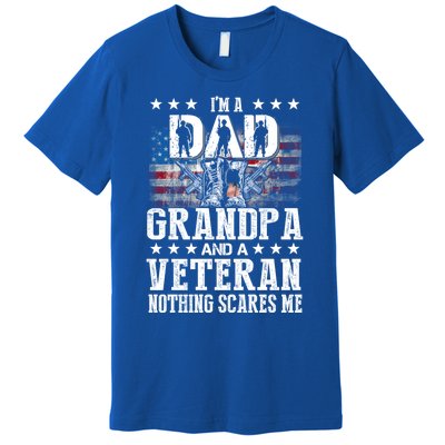 I'm A Dad Grandpa Veteran Funny Grandpa Father's Day Cool Gift Premium T-Shirt