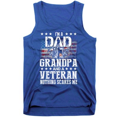 I'm A Dad Grandpa Veteran Funny Grandpa Father's Day Cool Gift Tank Top