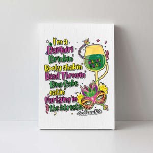 I'm A Daiquiri Drinkin' Booty Shakin' Bead Throwin' King Cake Mardi Gras Canvas