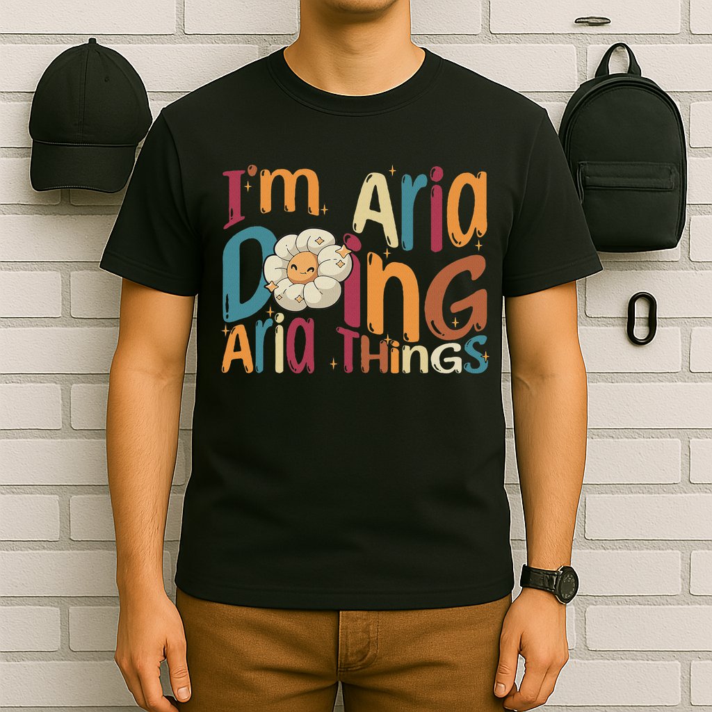 I'm Aria Doing Aria Things Funny Groovy Retro Aria T-Shirt