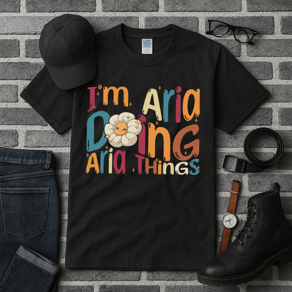 I'm Aria Doing Aria Things Funny Groovy Retro Aria Tall T-Shirt