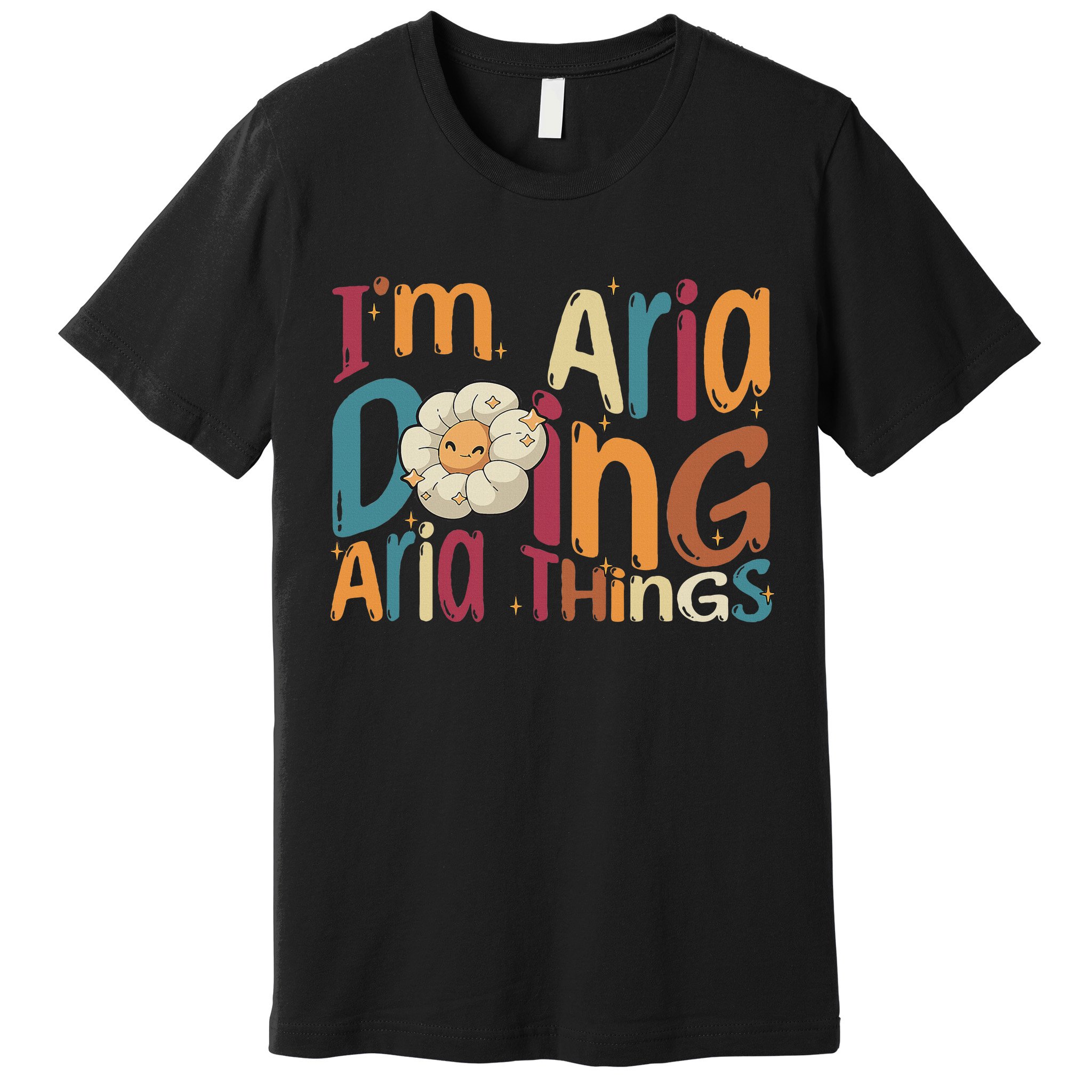 I'm Aria Doing Aria Things Funny Groovy Retro Aria Premium T-Shirt