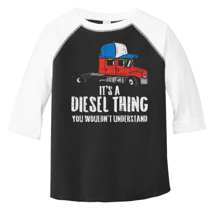 Its A Diesel Thing Semi Truck Trucking Trucker Driver Gift Toddler Fine Jersey T-Shirt