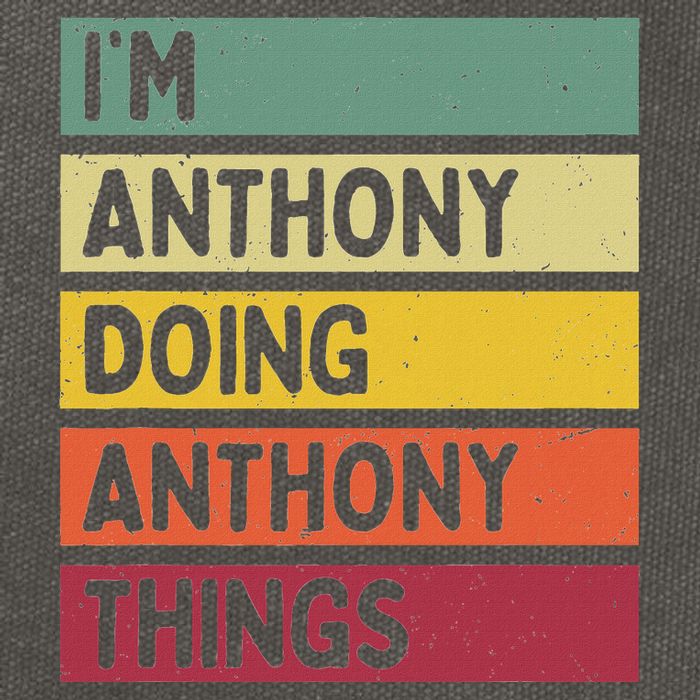 IM Anthony Doing Anthony Things Funny Personalized Quote Cotton Canvas Backpack